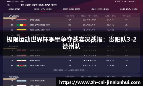 极限运动世界杯季军争夺战实况战报:贵阳队3-2德州队